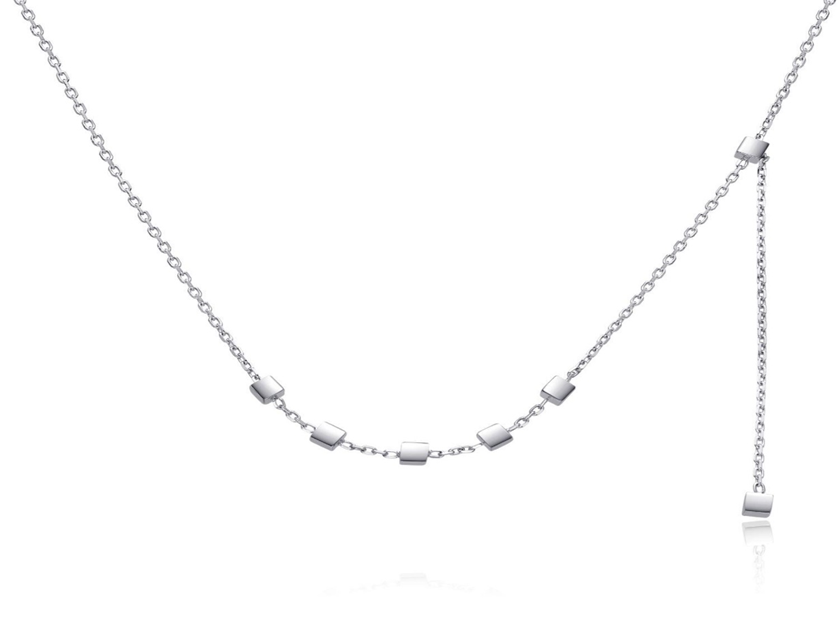 Stříbrný náhrdelník KOSTIČKY 43cm